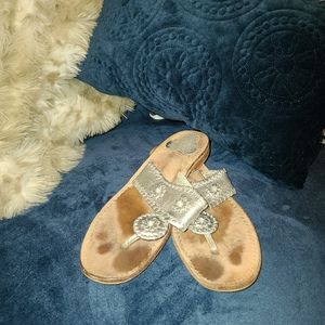 Jack Rogers Silver Sandals